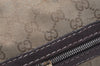 Authentic GUCCI 2Way Hand Bag GG Canvas Leather 189893 Beige Brown 1656J
