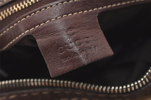 Authentic GUCCI 2Way Hand Bag GG Canvas Leather 189893 Beige Brown 1656J