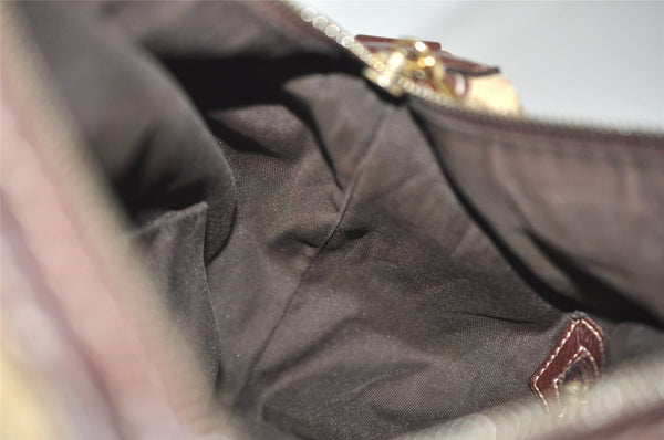 Authentic GUCCI 2Way Hand Bag GG Canvas Leather 189893 Beige Brown 1656J