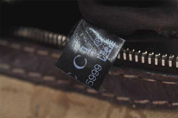 Authentic GUCCI 2Way Hand Bag GG Canvas Leather 189893 Beige Brown 1656J