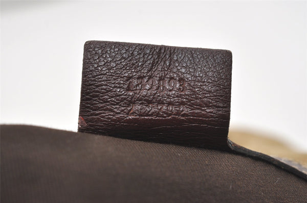 Authentic GUCCI 2Way Hand Bag GG Canvas Leather 189893 Beige Brown 1656J