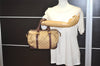 Authentic GUCCI 2Way Hand Bag GG Canvas Leather 189893 Beige Brown 1656J