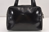 Authentic GUCCI Vintage 2Way Shoulder Hand Bag Purse Enamel Black Junk 1656K