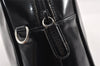 Authentic GUCCI Vintage 2Way Shoulder Hand Bag Purse Enamel Black Junk 1656K