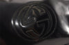 Authentic GUCCI Vintage 2Way Shoulder Hand Bag Purse Enamel Black Junk 1656K