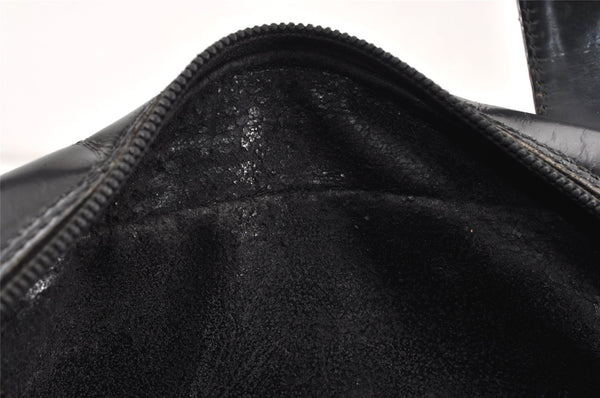 Authentic GUCCI Vintage 2Way Shoulder Hand Bag Purse Enamel Black Junk 1656K