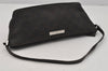 Authentic GUCCI Vintage Hand Bag Pouch Purse GG Canvas Leather 07198 Brown 1657J