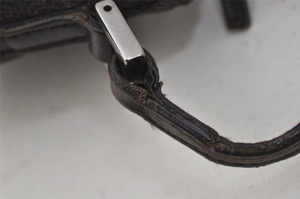 Authentic GUCCI Vintage Hand Bag Pouch Purse GG Canvas Leather 07198 Brown 1657J