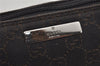 Authentic GUCCI Vintage Hand Bag Pouch Purse GG Canvas Leather 07198 Brown 1657J