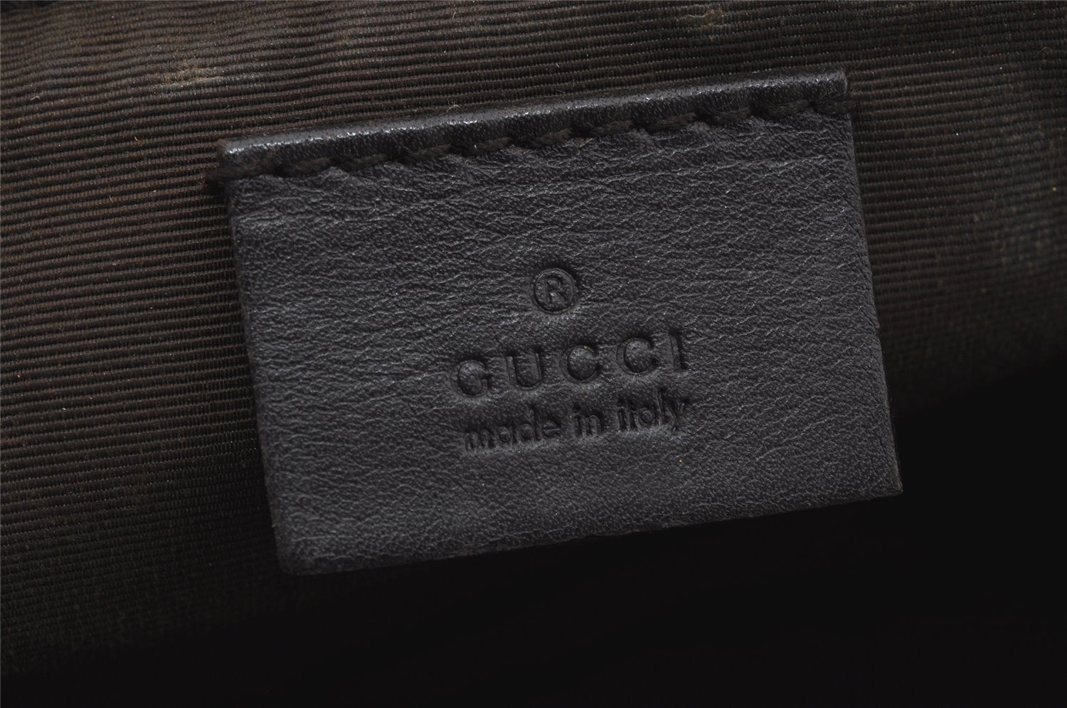 Authentic GUCCI Vintage Hand Bag Pouch Purse GG Canvas Leather 07198 Brown 1657J