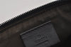 Authentic GUCCI Vintage Hand Bag Pouch Purse GG Canvas Leather 07198 Brown 1657J