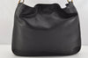 Authentic GUCCI Bamboo 2Way Shoulder Hand Bag Leather Black 0011577 Junk 1657K
