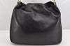 Authentic GUCCI Bamboo 2Way Shoulder Hand Bag Leather Black 0011577 Junk 1657K