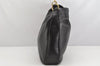 Authentic GUCCI Bamboo 2Way Shoulder Hand Bag Leather Black 0011577 Junk 1657K