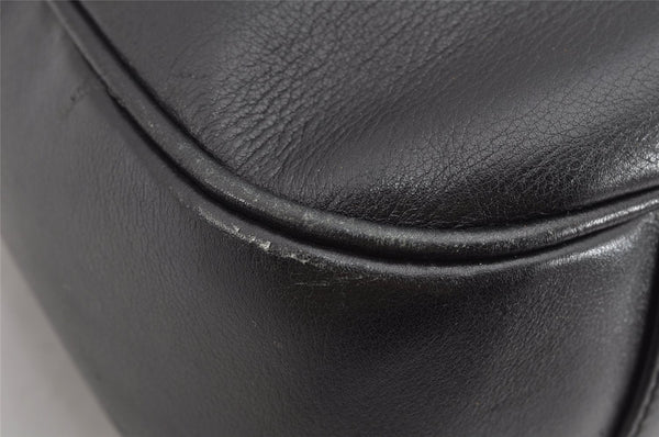 Authentic GUCCI Bamboo 2Way Shoulder Hand Bag Leather Black 0011577 Junk 1657K
