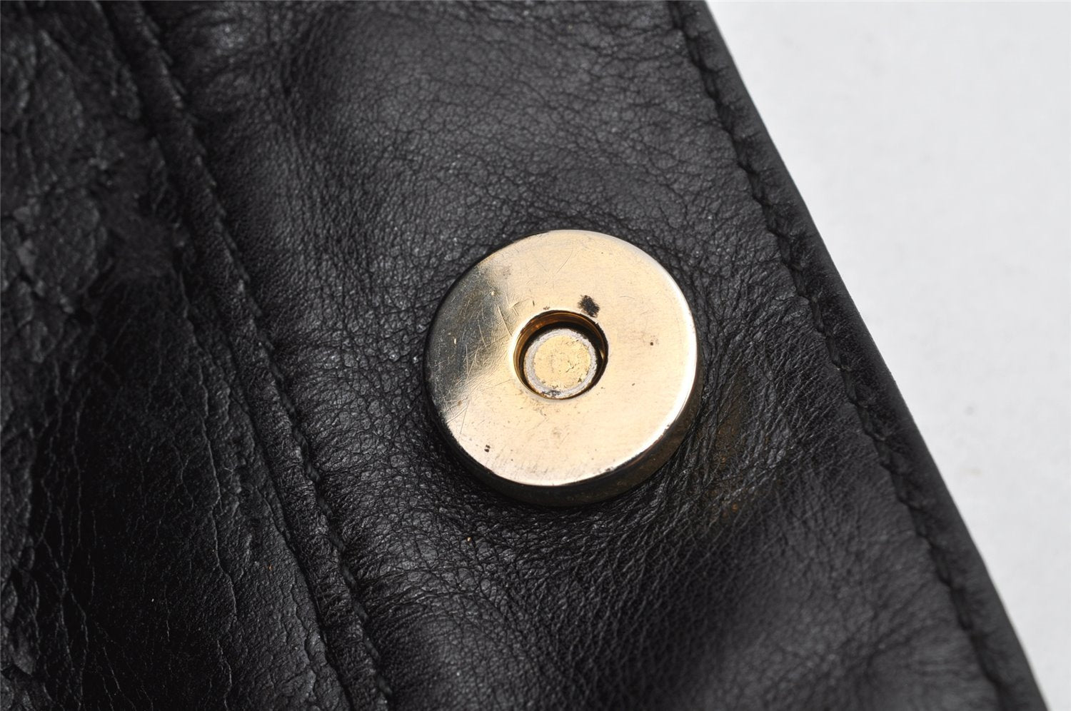Authentic GUCCI Bamboo 2Way Shoulder Hand Bag Leather Black 0011577 Junk 1657K
