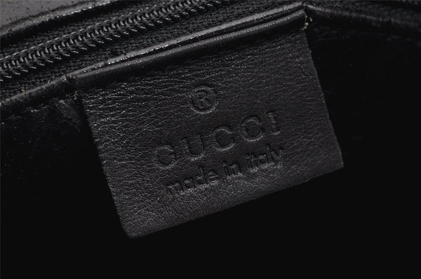 Authentic GUCCI Bamboo 2Way Shoulder Hand Bag Leather Black 0011577 Junk 1657K