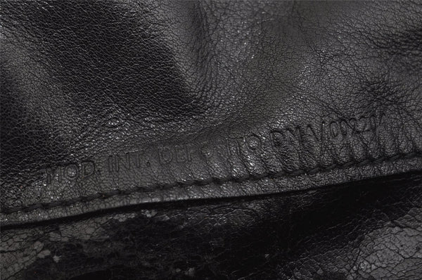 Authentic GUCCI Bamboo 2Way Shoulder Hand Bag Leather Black 0011577 Junk 1657K