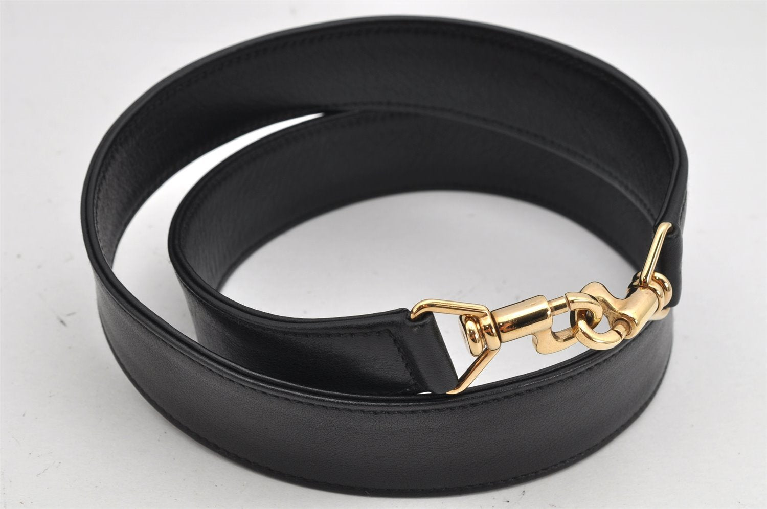 Authentic GUCCI Bamboo 2Way Shoulder Hand Bag Leather Black 0011577 Junk 1657K