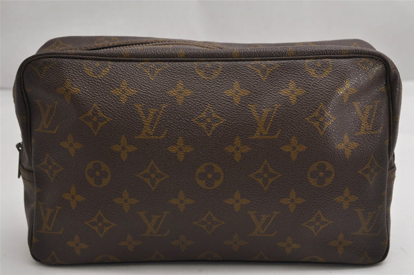 Auth Louis Vuitton Monogram Trousse Toilette 28 Clutch Hand Bag Old Model 1658K