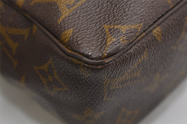 Auth Louis Vuitton Monogram Trousse Toilette 28 Clutch Hand Bag Old Model 1658K