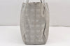 Authentic CHANEL New Travel Line Shoulder Tote Bag Nylon Leather Silver 1659K