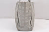 Authentic CHANEL New Travel Line Shoulder Tote Bag Nylon Leather Silver 1659K