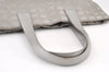 Authentic CHANEL New Travel Line Shoulder Tote Bag Nylon Leather Silver 1659K
