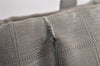 Authentic CHANEL New Travel Line Shoulder Tote Bag Nylon Leather Silver 1659K
