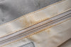 Authentic CHANEL New Travel Line Shoulder Tote Bag Nylon Leather Silver 1659K