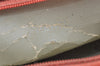 Authentic CHANEL Caviar Skin CC Logo Cosmetic Pouch Purse Orange Junk 1661K