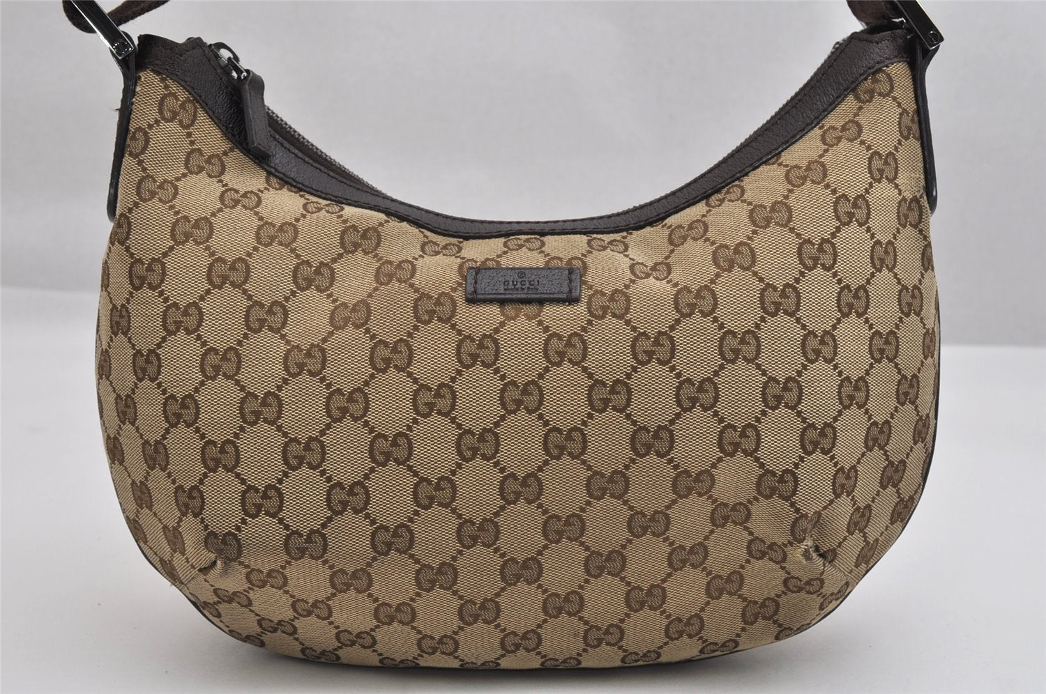 Authentic GUCCI Shoulder Cross Body Bag GG Canvas Leather 181092 Brown 1662K