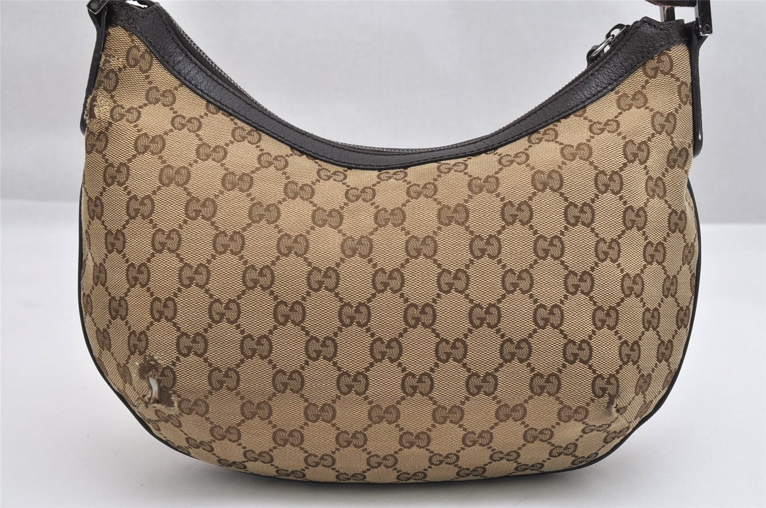 Authentic GUCCI Shoulder Cross Body Bag GG Canvas Leather 181092 Brown 1662K