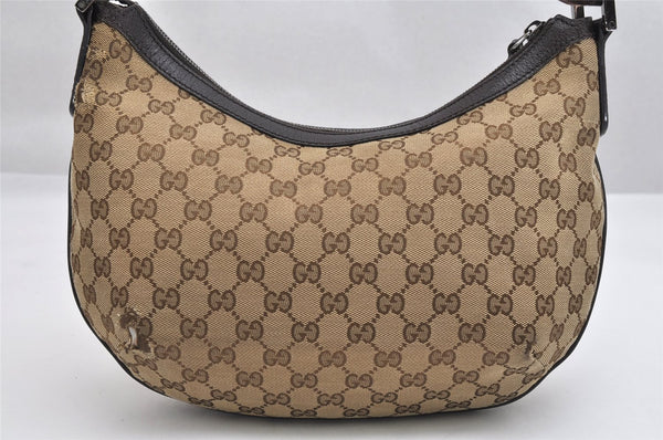 Authentic GUCCI Shoulder Cross Body Bag GG Canvas Leather 181092 Brown 1662K