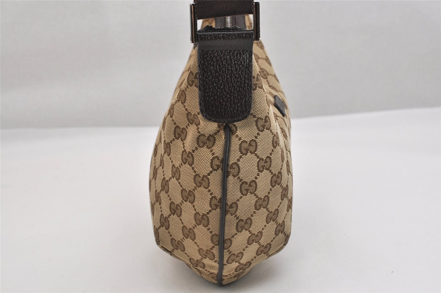 Authentic GUCCI Shoulder Cross Body Bag GG Canvas Leather 181092 Brown 1662K