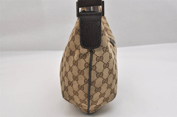 Authentic GUCCI Shoulder Cross Body Bag GG Canvas Leather 181092 Brown 1662K