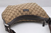 Authentic GUCCI Shoulder Cross Body Bag GG Canvas Leather 181092 Brown 1662K