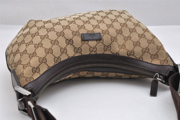 Authentic GUCCI Shoulder Cross Body Bag GG Canvas Leather 181092 Brown 1662K