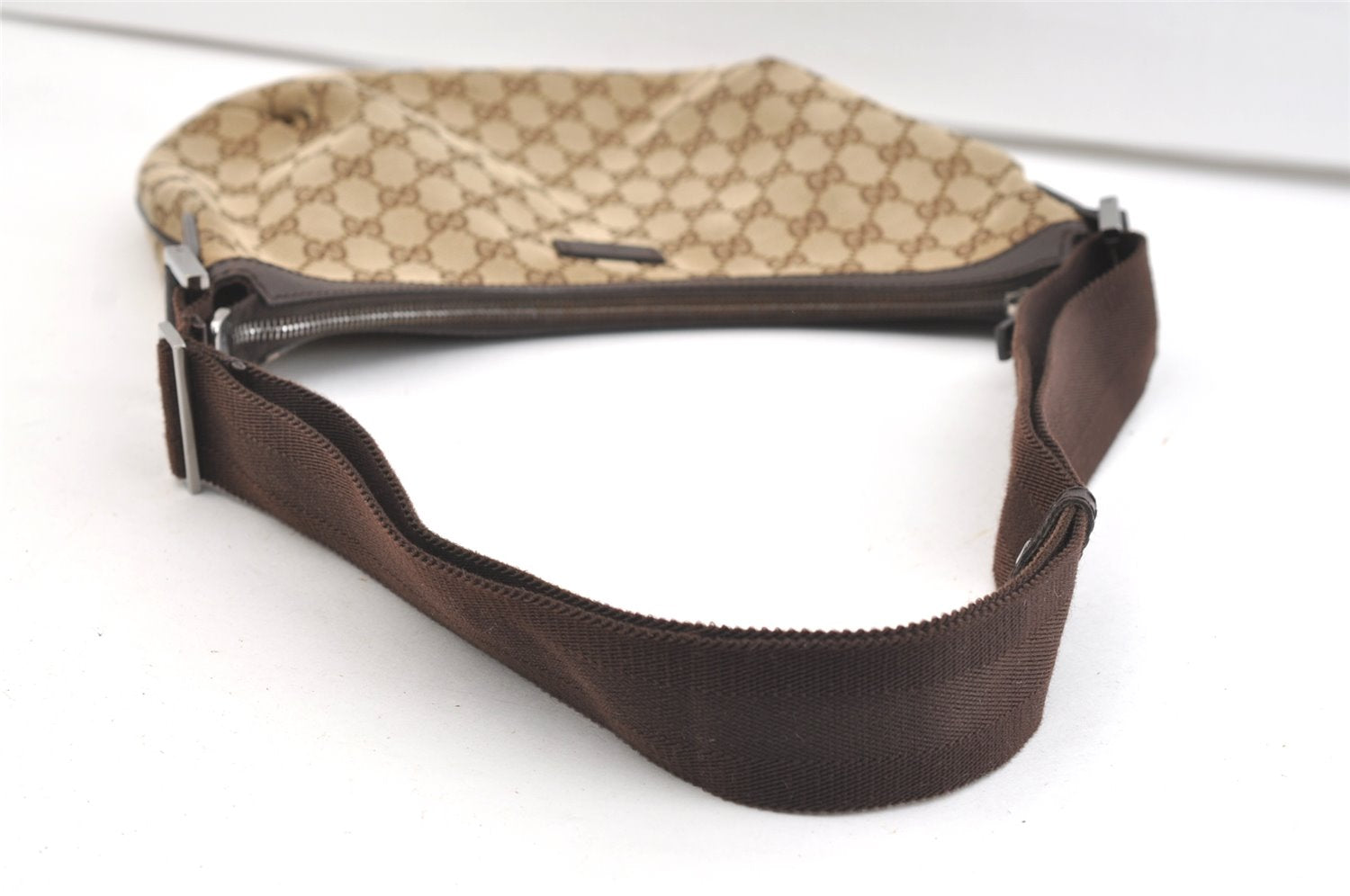 Authentic GUCCI Shoulder Cross Body Bag GG Canvas Leather 181092 Brown 1662K