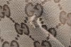 Authentic GUCCI Shoulder Cross Body Bag GG Canvas Leather 181092 Brown 1662K