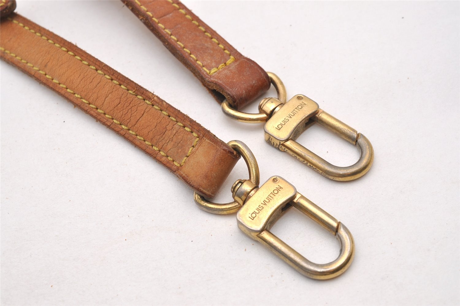 Authentic Louis Vuitton Leather Shoulder Strap Beige 40-46.5