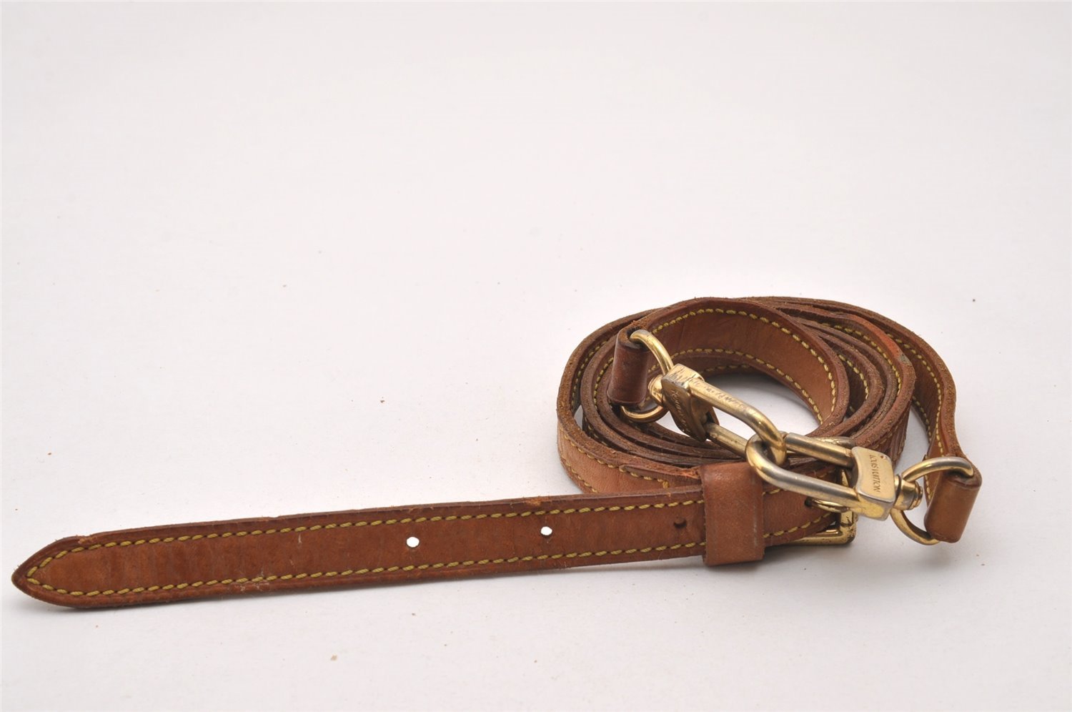 Authentic Louis Vuitton Leather Shoulder Strap Beige 40-46.5