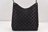 Authentic GUCCI Bamboo Shoulder Bag GG Suede Leather Black 0013007 Junk 1663K
