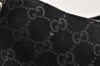 Authentic GUCCI Bamboo Shoulder Bag GG Suede Leather Black 0013007 Junk 1663K