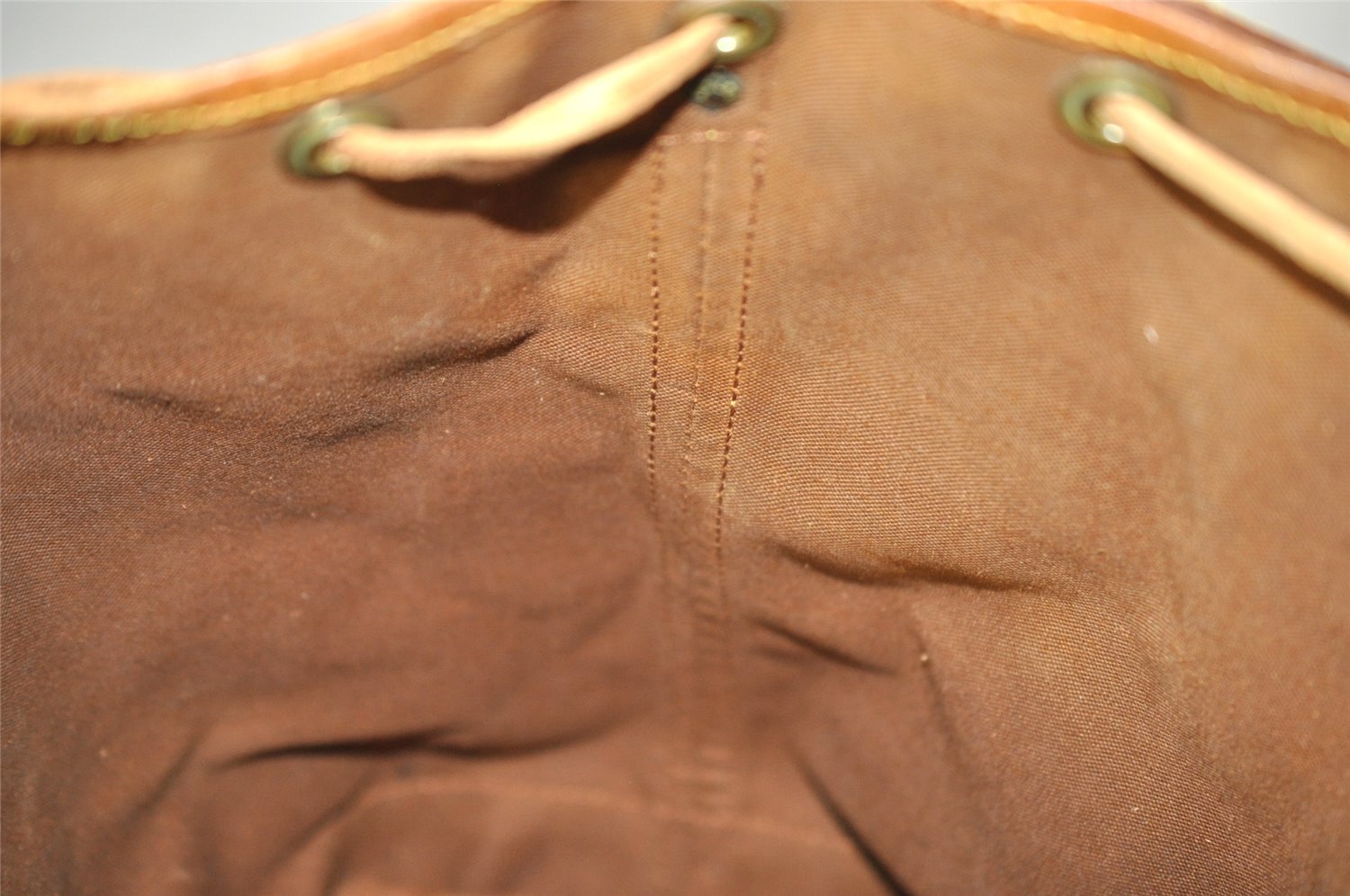 Authentic Louis Vuitton Monogram Noe Shoulder Drawstring Bag M42224 LV 1664I