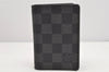 Authentic Louis Vuitton Damier Graphite Organizer De Posh N63075 Card Case 1664K