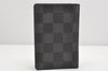 Authentic Louis Vuitton Damier Graphite Organizer De Posh N63075 Card Case 1664K