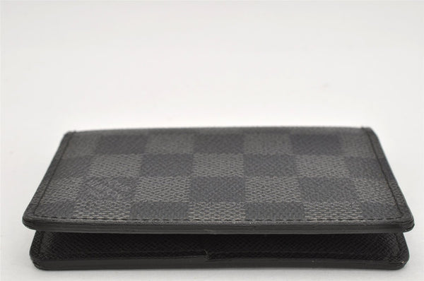 Authentic Louis Vuitton Damier Graphite Organizer De Posh N63075 Card Case 1664K
