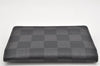 Authentic Louis Vuitton Damier Graphite Organizer De Posh N63075 Card Case 1664K