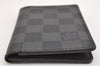 Authentic Louis Vuitton Damier Graphite Organizer De Posh N63075 Card Case 1664K